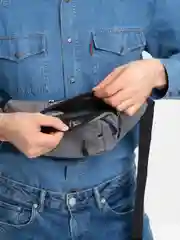 Серый сумка мужская, женская, на пояс, через плечо