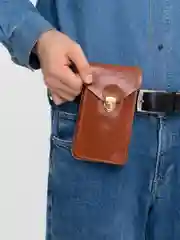 Терракотовый сумка, кошелек-мессенджер мужская