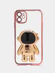 Тёмно-розовый чехол с подставкой, в форме человека, защитой камеры, для iPhone 11, 13, 13 Pro, 13 Pro Max