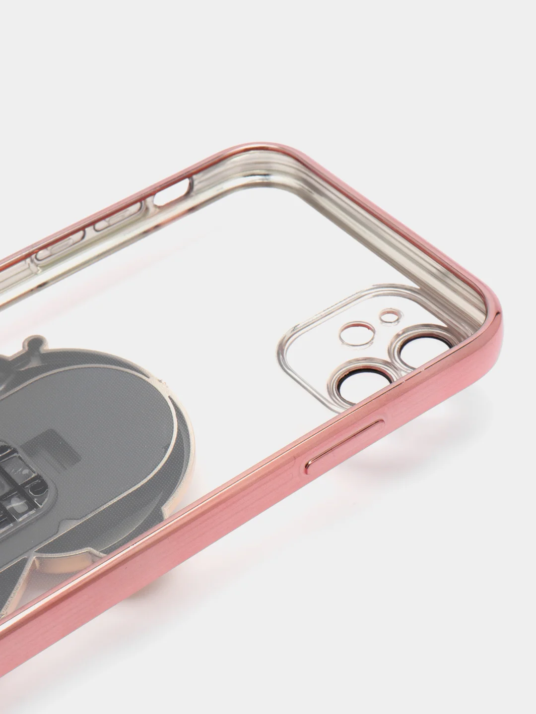 Тёмно-розовый чехол с подставкой, в форме человека, защитой камеры, для iPhone 11, 13, 13 Pro, 13 Pro Max