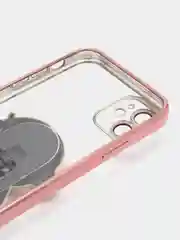 Тёмно-розовый чехол с подставкой, в форме человека, защитой камеры, для iPhone 11, 13, 13 Pro, 13 Pro Max