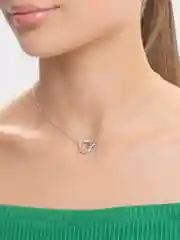Колье с кольцами из серебра 925 пробы