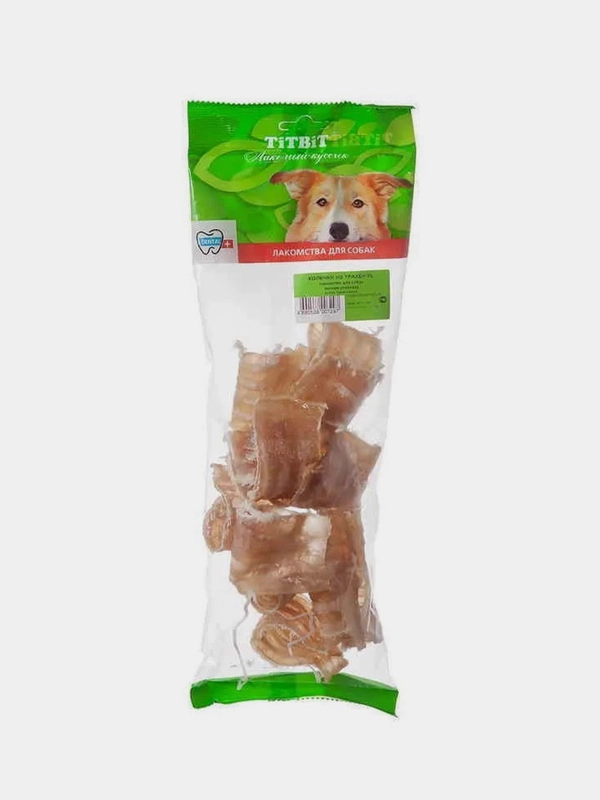 Лакомство для собак Titbit Колечки из трахеи, 60г
