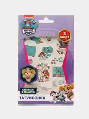 Наклейки - татуировки светящиеся "Щенячий патруль", 3 листа, диз. 1