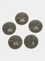 Серебряный пуговицы, 5 штук, d 3.0 см