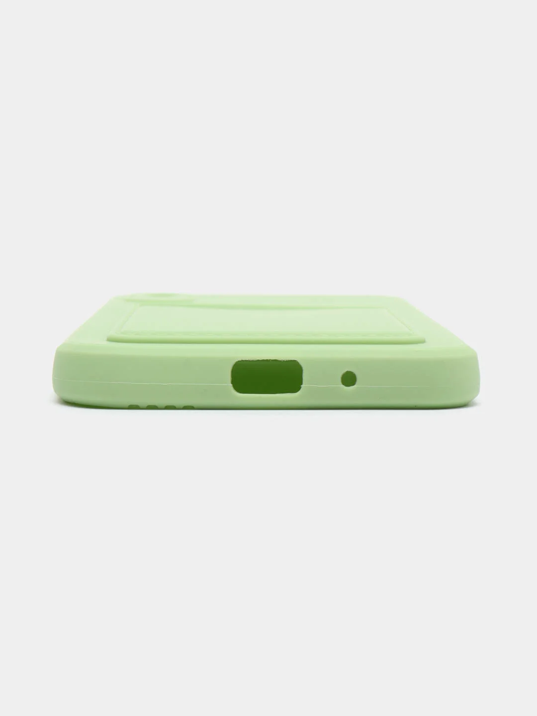 Зеленый силиконовый чехол для Xiaomi Redmi 9A (Сяоми Редми 9А), с карманом для карт, прозрачный