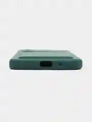 Тёмно-зелёный силиконовый чехол для Xiaomi Redmi 9A (Сяоми Редми 9А), с карманом для карт, прозрачный