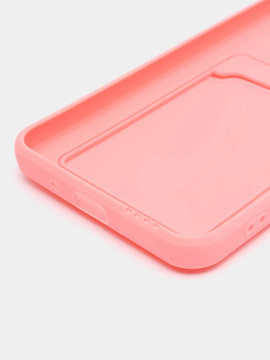 Пудровый силиконовый чехол для Xiaomi Redmi 9A (Сяоми Редми 9А), с карманом для карт, прозрачный