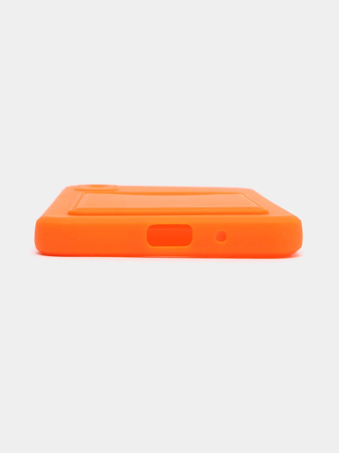 Оранжевый силиконовый чехол для Xiaomi Redmi 9A (Сяоми Редми 9А), с карманом для карт, прозрачный