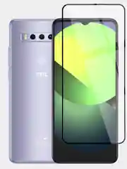 Защитное стекло BROSCORP для TCL 10 SE и TCL 20B с олеофобным покрытием и черной рамкой