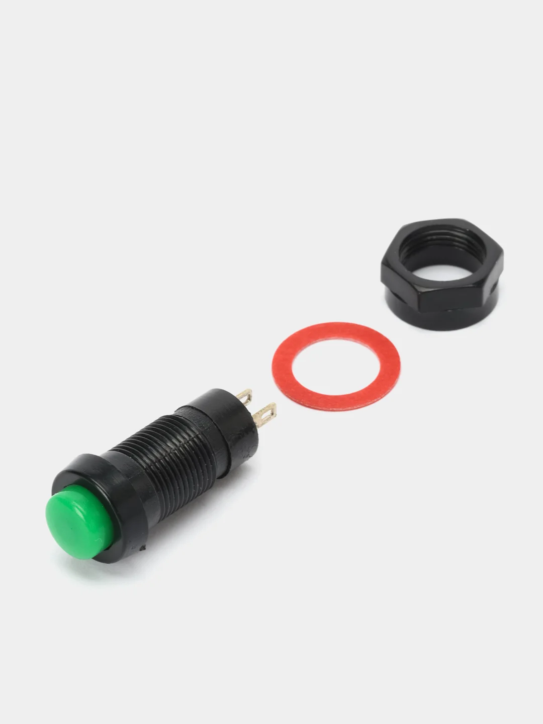 Кнопка DS-213 2A/250VAC без фиксации, зеленая