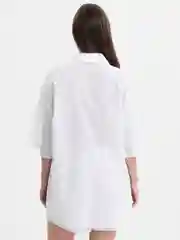Белый женский летний костюм с шортами, рубашка, шорты
