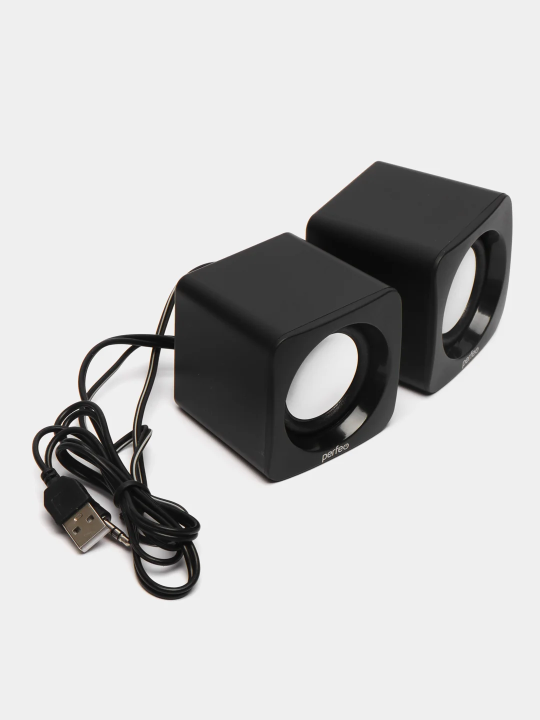 Черный компьютерные колонки активные для ноутбука и компьютера Perfeo Wave PF-128