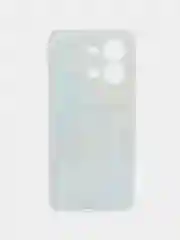 Голубой силиконовый чехол на Vivo V25/V25e / Виво V25/V25е прозрачный, с рисунком, защита камеры