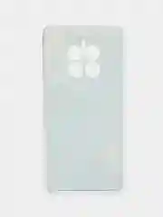 Светло-синий силиконовый чехол на Huawei Mate 50/Хуавей Мате 50, прозрачный, с рисунком, защита камеры