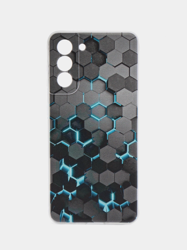 Силиконовый чехол на Samsung Galaxy S21 / Самсунг S21 прозрачный с рисунком, защита камеры