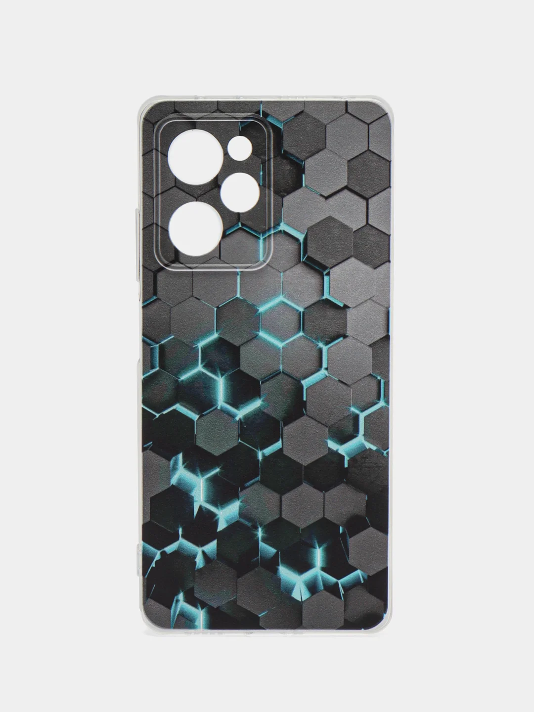 Бирюзовый чехол на Xiaomi Poco X5 Pro 5G / Поко Х5 Про 5G прозрачный, с рисунком, защита камеры