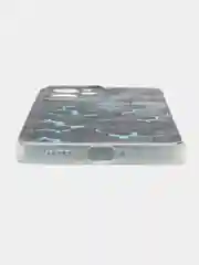 Бирюзовый чехол на Xiaomi Poco X5 Pro 5G / Поко Х5 Про 5G прозрачный, с рисунком, защита камеры