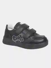 Черный кроссовки детские для девочки из эластичной экокожи INDIGO KIDS