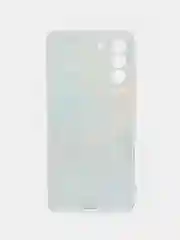 Голубой силиконовый чехол на Samsung Galaxy S21 FE / Самсунг S21 FE, с рисунком, защита камеры