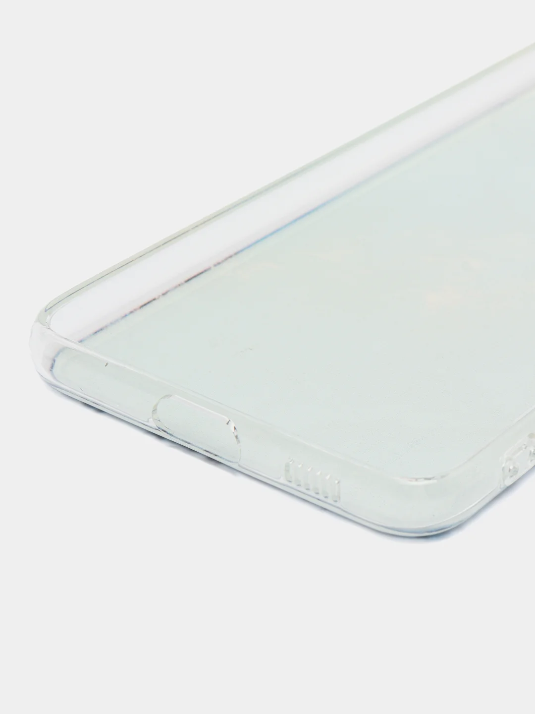 Голубой силиконовый чехол на Samsung Galaxy S21 FE / Самсунг S21 FE, с рисунком, защита камеры
