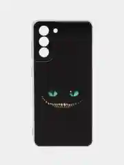 Хром силиконовый чехол на Samsung Galaxy S21 / Самсунг S21 прозрачный с рисунком, защита камеры