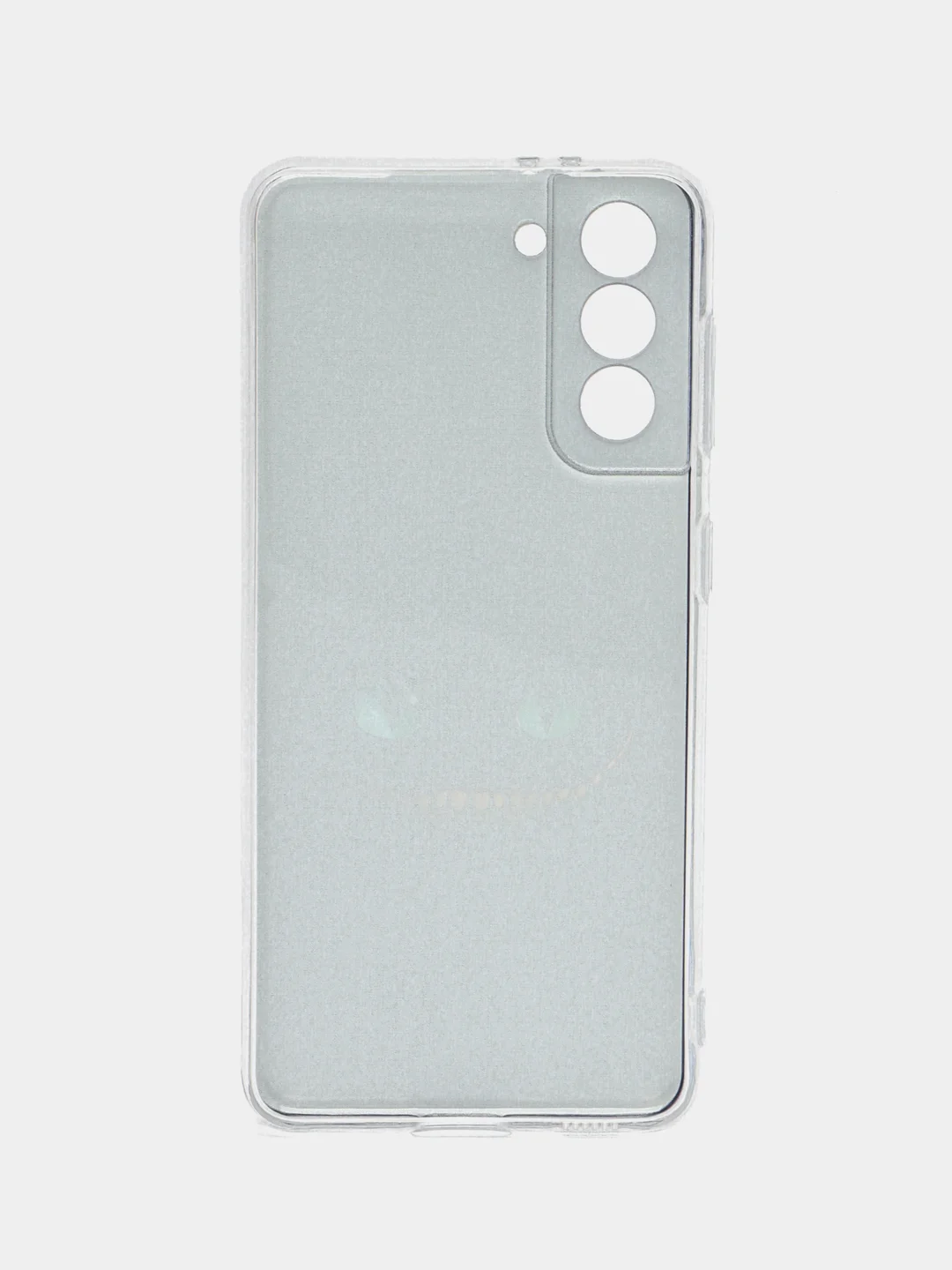 Хром силиконовый чехол на Samsung Galaxy S21 / Самсунг S21 прозрачный с рисунком, защита камеры