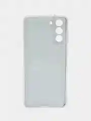 Хром силиконовый чехол на Samsung Galaxy S21 / Самсунг S21 прозрачный с рисунком, защита камеры