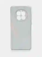 Красный силиконовый чехол на Huawei Mate 50/Хуавей Мате 50, прозрачный, с рисунком, защита камеры
