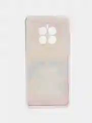Желтый силиконовый чехол на Huawei Mate 50/Хуавей Мате 50, прозрачный, с рисунком, защита камеры
