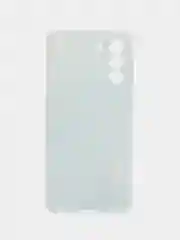 Светло-синий силиконовый чехол на Samsung Galaxy S21 / Самсунг S21 прозрачный с рисунком, защита камеры