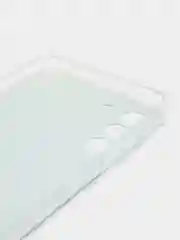 Светло-синий силиконовый чехол на Samsung Galaxy S21 / Самсунг S21 прозрачный с рисунком, защита камеры