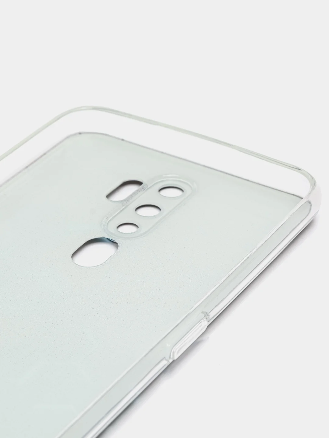 Бирюзовый силиконовый чехол на Oppo A5 2020/Оппо A5/A9 2020, прозрачный, с рисунком, защита камеры