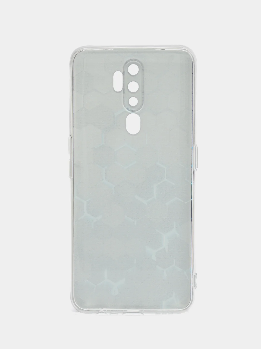 Бирюзовый силиконовый чехол на Oppo A5 2020/Оппо A5/A9 2020, прозрачный, с рисунком, защита камеры