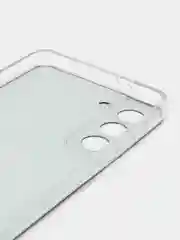 Тёмно-коричневый силиконовый чехол на Samsung Galaxy S21 / Самсунг S21 прозрачный с рисунком, защита камеры