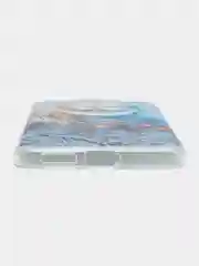 Голубой силиконовый чехол на Huawei Mate 50/Хуавей Мате 50, прозрачный, с рисунком, защита камеры