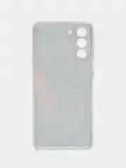 Красный силиконовый чехол на Samsung Galaxy S21 / Самсунг S21 прозрачный с рисунком, защита камеры