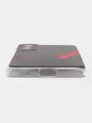 Красный силиконовый чехол на Samsung Galaxy S21 / Самсунг S21 прозрачный с рисунком, защита камеры