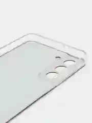Красный силиконовый чехол на Samsung Galaxy S21 / Самсунг S21 прозрачный с рисунком, защита камеры