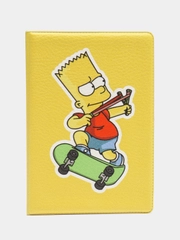 Обложка чехол на паспорт Барт Симпсон, попа (Bart Simpson)