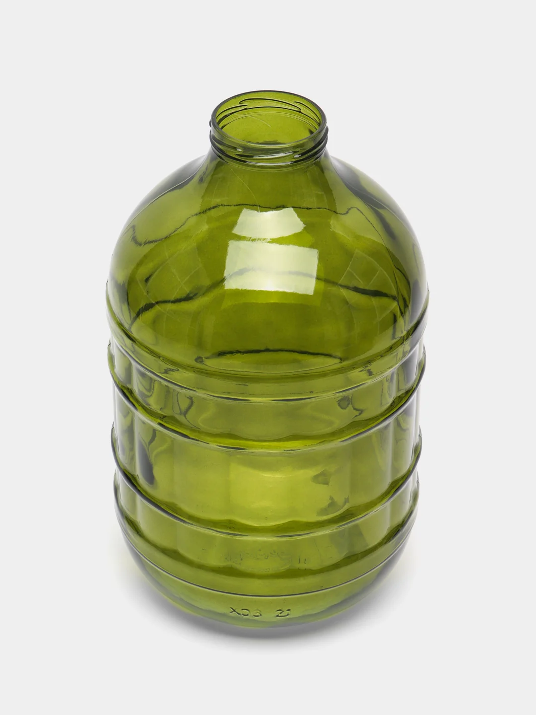 Банка стеклянная NiNaGlass "Ламели" 10 л. Зеленая