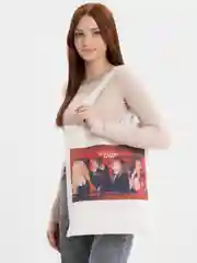 Багровый сумка-шоппер, сумка через плечо, хлопковая сумка K-pop, BTS, BLACKPINK, Stray Kids, TWICE