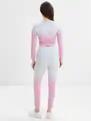 Розовый фитнес костюм женский
