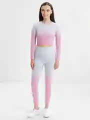 Розовый фитнес костюм женский