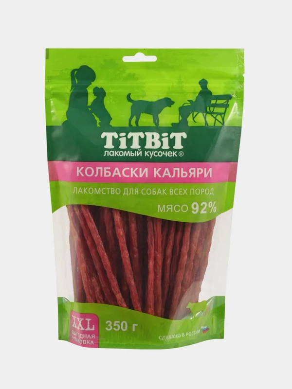 Лакомство Titbit Колбаски Кальяри, для собак всех пород, 350 г