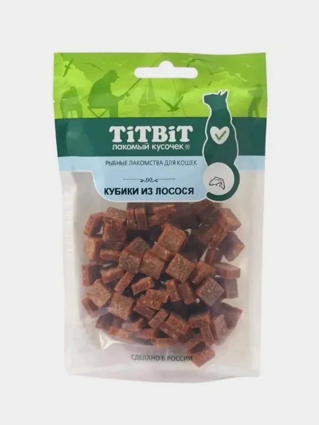 Лакомство Titbit Кубики из лосося для кошек (Рыбные лакомства) 60 г