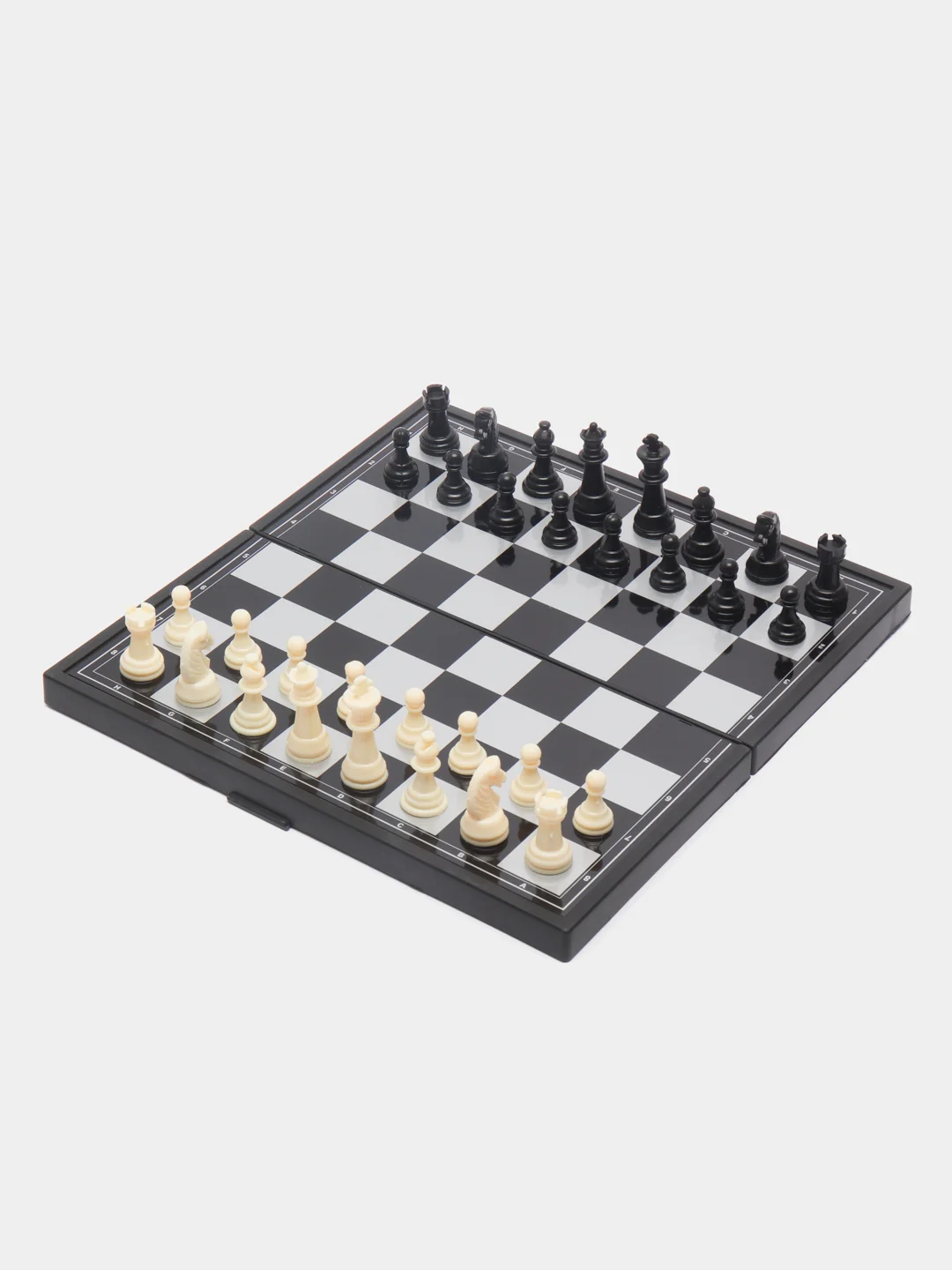 Игра настольная "Шахматы 3 в 1", магнитная доска, 30*30 см, чёрно-белые