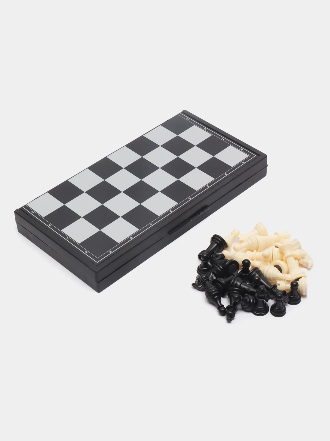 Игра настольная "Шахматы 3 в 1", магнитная доска, 30*30 см, чёрно-белые