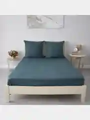 Молочный комплект постельного белья, однотонный, бязь 1,5/2/2-спальный, с евро простыней, евро, семейный