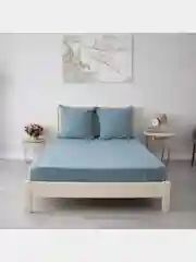 Ледяной комплект постельного белья, однотонный, бязь 1,5/2/2-спальный, с евро простыней, евро, семейный